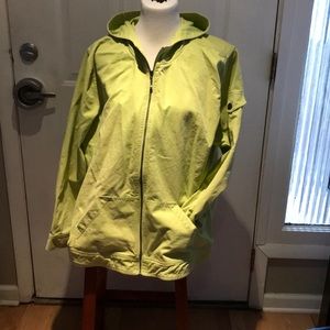 Apple green denim jacket!